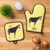 Ensemble De Gant De Cuisine Et De Manique Okapi (De haut en bas)