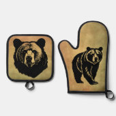 Ensemble De Gant De Cuisine Et De Manique Ours (Recto)