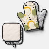 Ensemble De Gant De Cuisine Et De Manique Oven Mitts & Pot Holders Set (Recto/Verso)