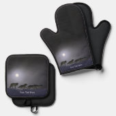 Ensemble De Gant De Cuisine Et De Manique Pack Wolf - Nuit brillante (Recto/Verso)