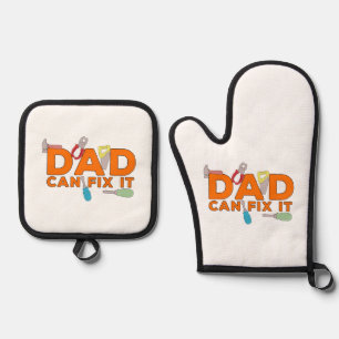 Ensemble De Gant De Cuisine Et De Manique Papa peut le réparer