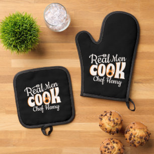 Ensemble De Gant De Cuisine Et De Manique Papa Real Men Cuisinier Cuisine Cuisinière Personn