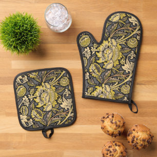 Ensemble De Gant De Cuisine Et De Manique Papier peint floral Arts & Crafts de William Morri