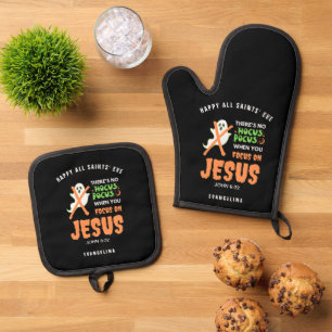 Ensemble De Gant De Cuisine Et De Manique PAS DE HOCUS POCUS Christian Halloween