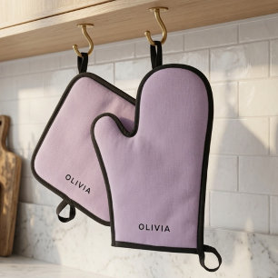 Ensemble De Gant De Cuisine Et De Manique Passe lavande personnalisé