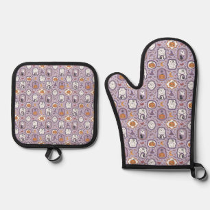 Ensemble De Gant De Cuisine Et De Manique Pastel Haunts & Spiritueux
