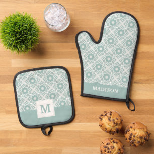Ensemble De Gant De Cuisine Et De Manique Patterson lattice tangled
