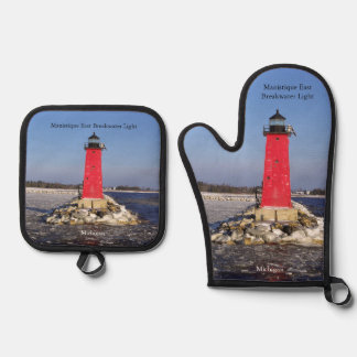 Ensemble De Gant De Cuisine Et De Manique Phare de la jetée est de Mainstique