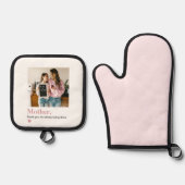 Ensemble De Gant De Cuisine Et De Manique Photo personnalisée de maman Merci (Recto)