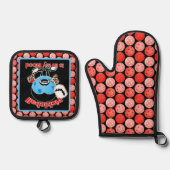 Ensemble De Gant De Cuisine Et De Manique Pickleball Dans Mon Sang Halloween Vampire (Recto)