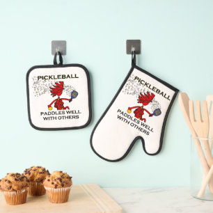 Ensemble De Gant De Cuisine Et De Manique Pickleball Paddles Bien Avec D'Autres