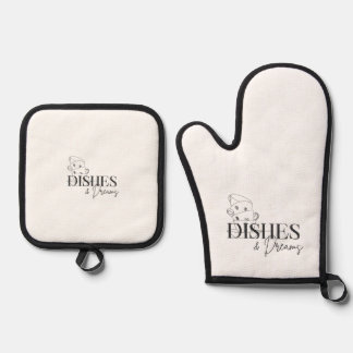 Ensemble De Gant De Cuisine Et De Manique Plats et rêves