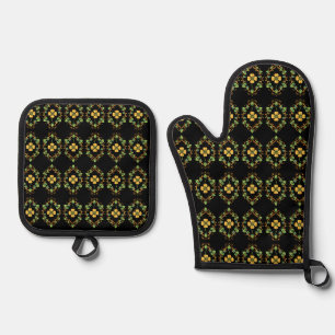 Ensemble De Gant De Cuisine Et De Manique Porte-pots et Mitt au four