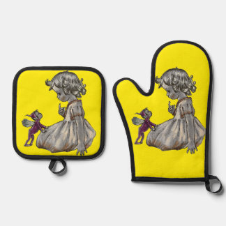 Ensemble De Gant De Cuisine Et De Manique Porte-pots et Mitt au four