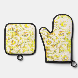 Ensemble De Gant De Cuisine Et De Manique Porte-pots et Mitt au four