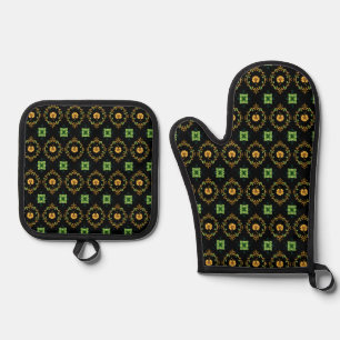 Ensemble De Gant De Cuisine Et De Manique Porte-pots et Mitt au four