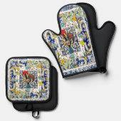 Ensemble De Gant De Cuisine Et De Manique Portugal (Recto/Verso)