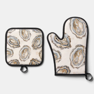 Ensemble De Gant De Cuisine Et De Manique Pot de l'huître de la mer du Sud Mitts
