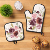 Ensemble De Gant De Cuisine Et De Manique Potholder Four Mitt Set (De haut en bas)