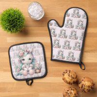 Poupée licorne pastel Kawaii avec panier de fleurs