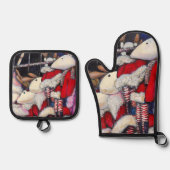 Ensemble De Gant De Cuisine Et De Manique Réalité sur les vacances (Recto)