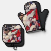 Ensemble De Gant De Cuisine Et De Manique Réalité sur les vacances (Recto/Verso)