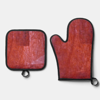 Ensemble De Gant De Cuisine Et De Manique Red plain art pot holder and oven mitt,Red tomato