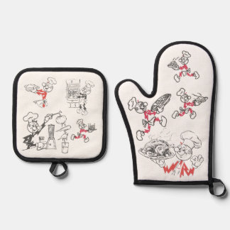 Ensemble De Gant De Cuisine Et De Manique Reddy Kilowatt