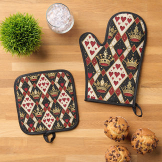 Ensemble De Gant De Cuisine Et De Manique Reine de Cœur