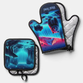 Ensemble De Gant De Cuisine Et De Manique Repas ! (Recto/Verso)