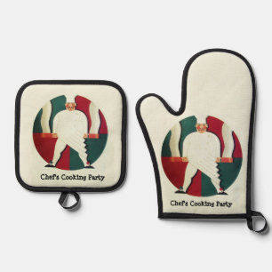Ensemble De Gant De Cuisine Et De Manique RESTAURANT CUISINE DU CHEF PARTI culinaire