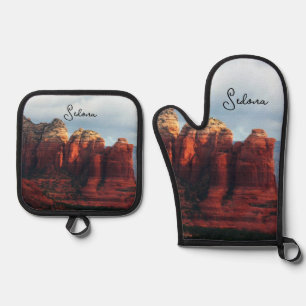 Ensemble De Gant De Cuisine Et De Manique Roche à café nuageux à Sedona Arizona