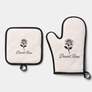 Ensemble De Gant De Cuisine Et De Manique Rose du désert