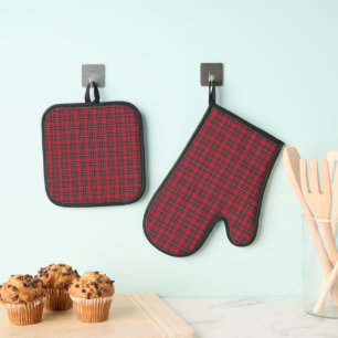 Ensemble De Gant De Cuisine Et De Manique Royal Stewart Original Scottish Tartan