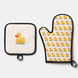 Ensemble De Gant De Cuisine Et De Manique Rubber Ducky