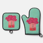 Ensemble De Gant De Cuisine Et De Manique Sac Rose-II (Recto)