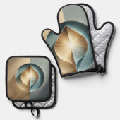 Ensemble De Gant De Cuisine Et De Manique Seeing The Way (Recto/Verso)