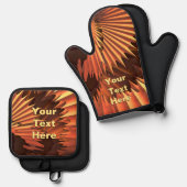 Ensemble De Gant De Cuisine Et De Manique Séries (Recto/Verso)