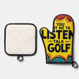 Ensemble De Gant De Cuisine Et De Manique Si Vous Voulez Que J'Écoute Talk Golf Don