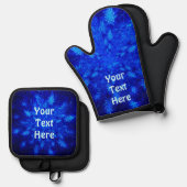 Ensemble De Gant De Cuisine Et De Manique Snowburst (Recto/Verso)