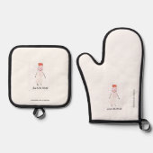 Ensemble De Gant De Cuisine Et De Manique Snowman Apron (Recto)