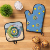 Ensemble De Gant De Cuisine Et De Manique Soleil d'été (De haut en bas)