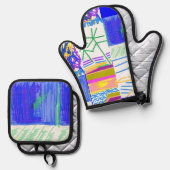 Ensemble De Gant De Cuisine Et De Manique Solive (Recto/Verso)