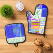 Ensemble De Gant De Cuisine Et De Manique Solive (De haut en bas)