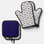 Ensemble De Gant De Cuisine Et De Manique Spirituel (Recto/Verso)