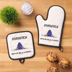Ensemble De Gant De Cuisine Et De Manique Statistiques à la fois Art Science Courbe de Bell