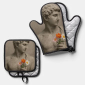 Ensemble De Gant De Cuisine Et De Manique stone (Recto/Verso)