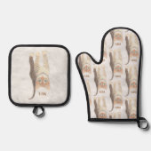 Ensemble De Gant De Cuisine Et De Manique Tabby (Recto)