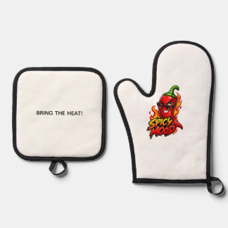 Ensemble De Gant De Cuisine Et De Manique Tablier de cuisine au piment fort – Piment chaud a