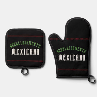 Ensemble De Gant De Cuisine Et De Manique Tablier pour homme mexicain – Tablier de grill mex